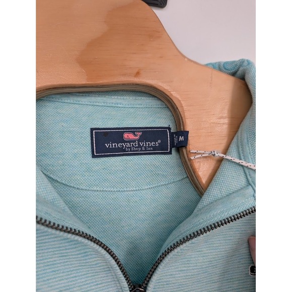 Vineyard Vines Men's NWT Fashion Knits Saltwater quarter zip blue sz M - Picture 5 of 7